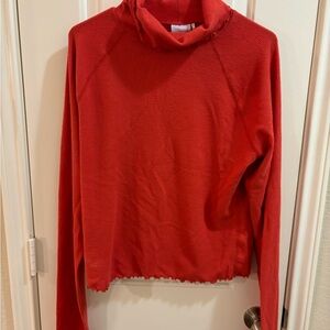 Women's Red Turtleneck Sweater